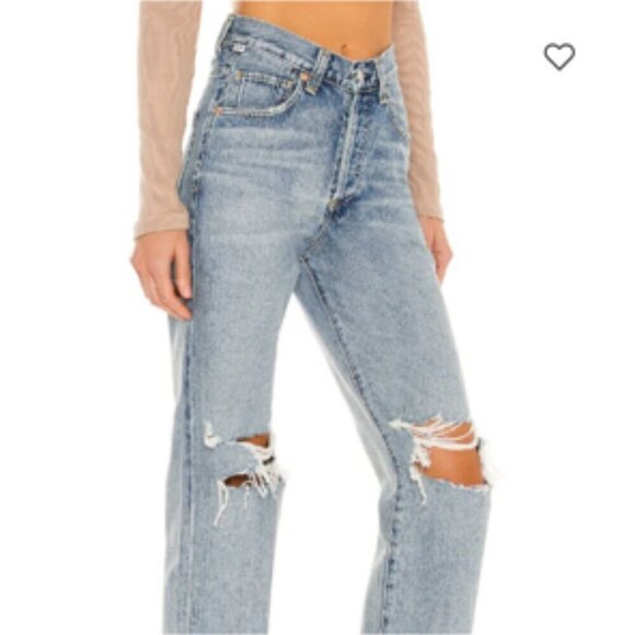 Citizens of Humanity Premium Vintage V Front Wide Leg Elodie Destruction 25 - Picture 14 of 14